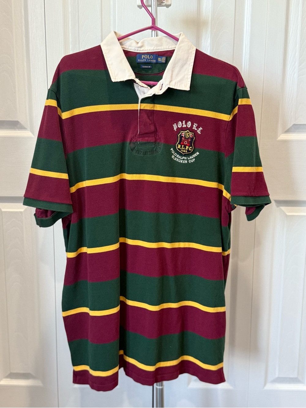 Polo Ralph Lauren Classic Fit Rugby Shirt XXL R.L.P.C. Bleecker Cup Striped